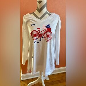Marushka Hand Painted Long Sleeve Bike Tee